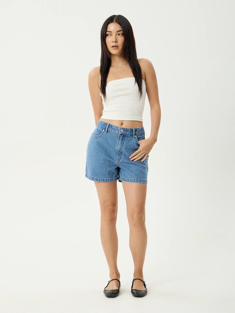 AFENDS Seventy-Threes Denim Short Worn Blue 26 - Picture 3 of 11